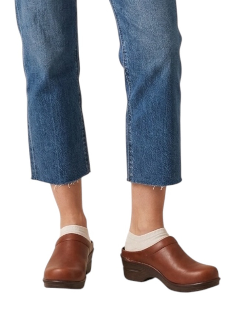 Dansko Brown Leather Open Back Clogs